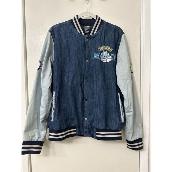 Studio Ghibli My Neighbor Totoro Circle Portrait Varsity Jacket Size M - Picture 1 of 11